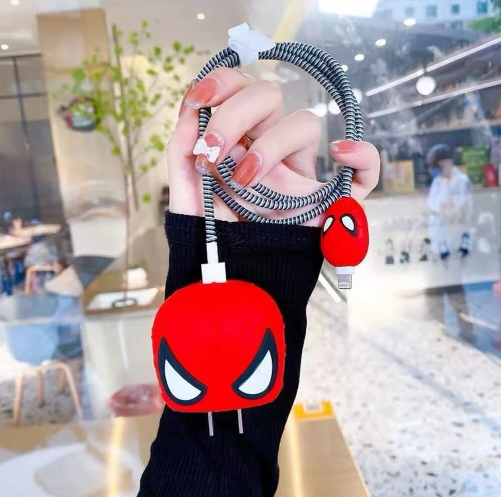 Spider Man iPhone Charger Cover Cable Protectors P12